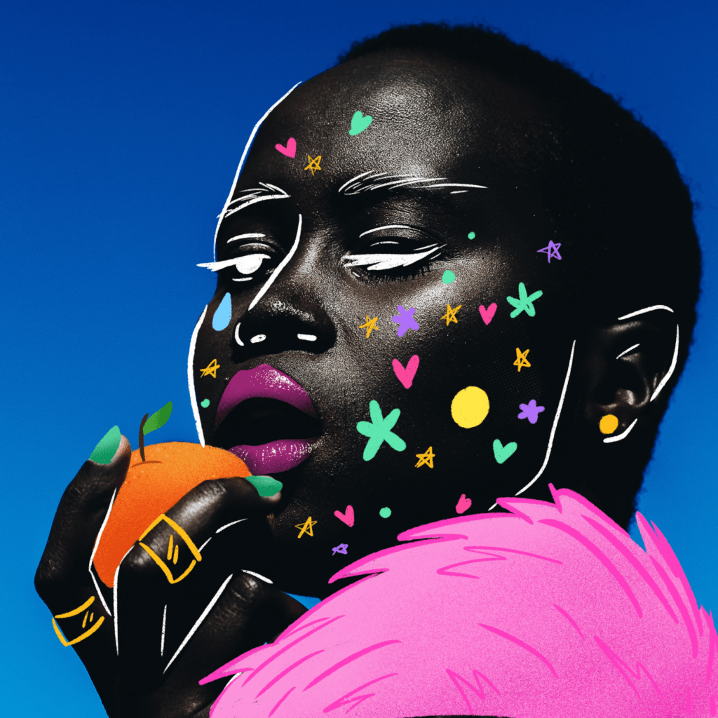 Pop Album Cover Maker Featuring A Picture And Illustrations
